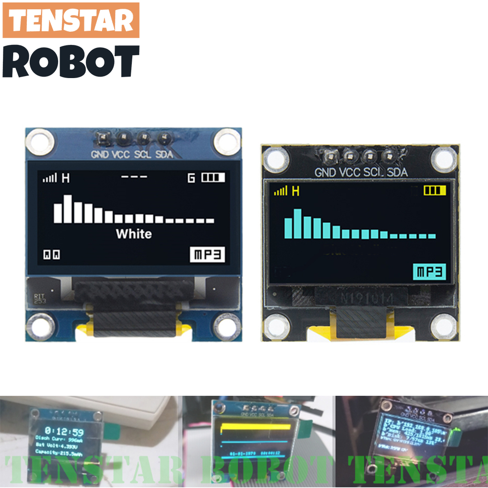 Oled Display 0.96 - TENSTAR 0.96 Inch OLED SSD1306 White/Blue/Yellow
