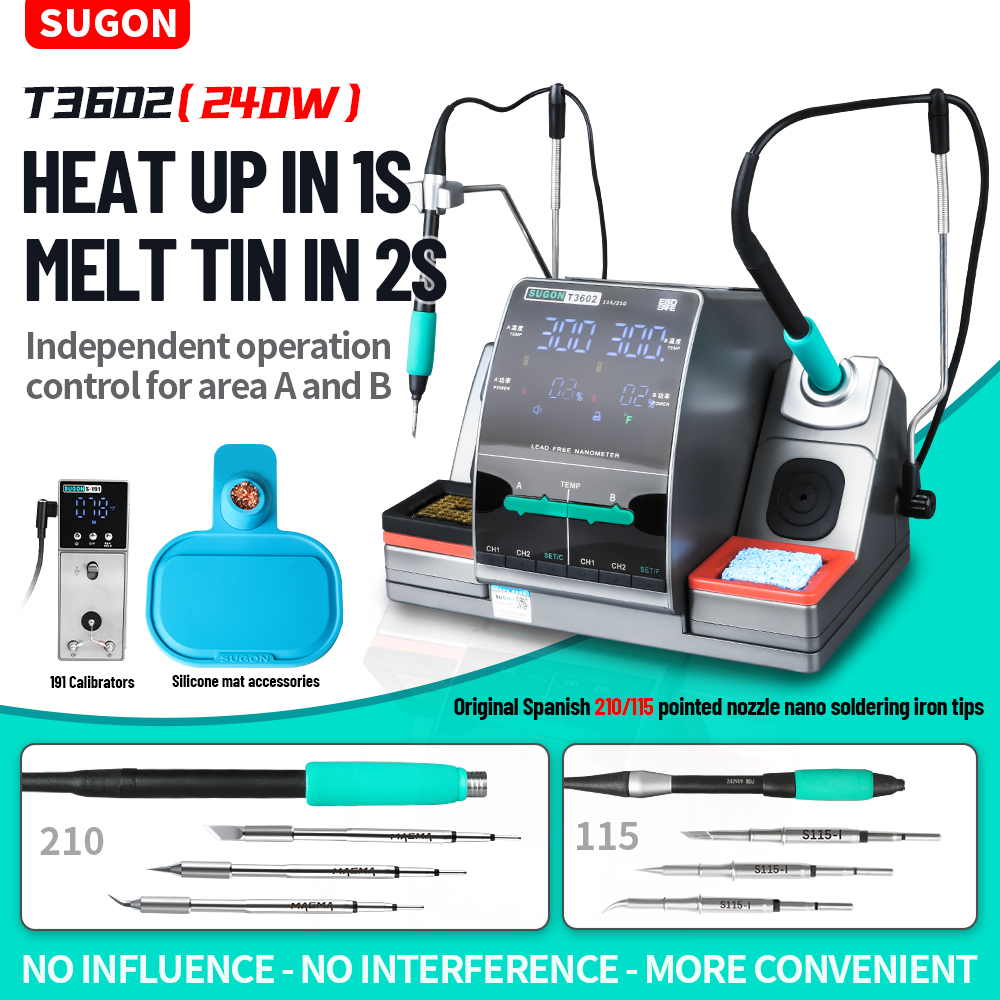 Soldering Iron Temperature Probe - SUGON T3602 240W Soldering Station Double