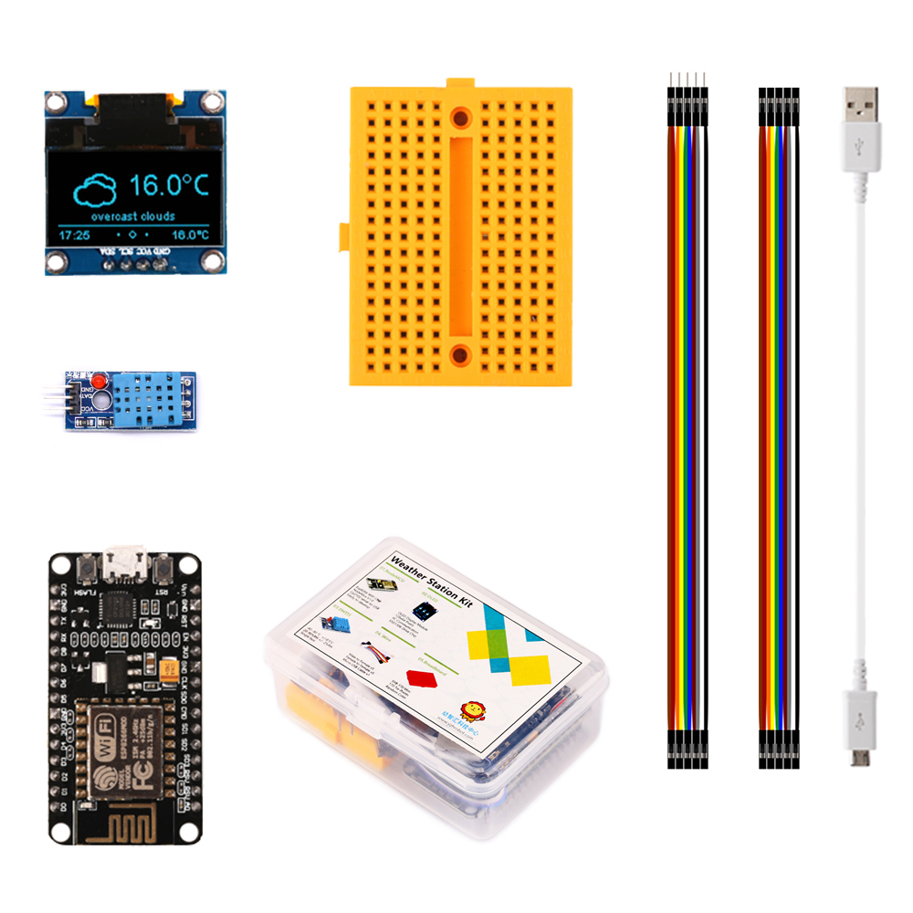 Oled Display 0.96 - ESP8266 Weather Station DIY Kit with