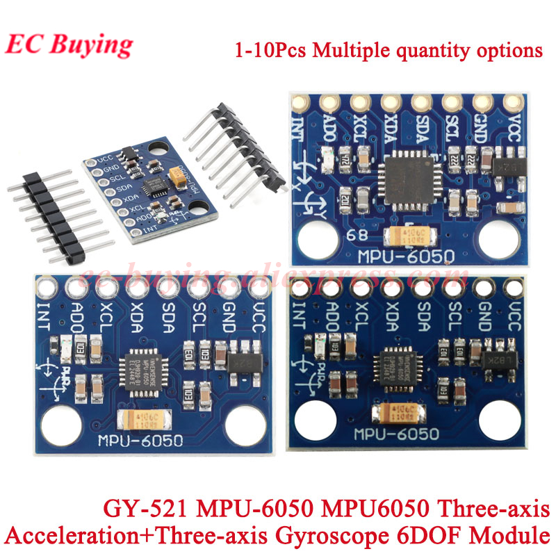 Mpu6050 - 1-10Pcs GY-521 MPU-6050 MPU6050 3-axis Analog