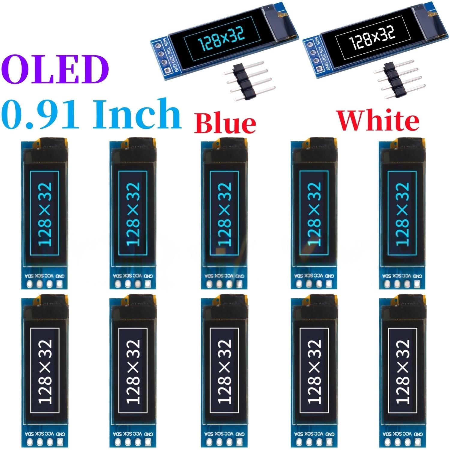 Ssd1306 - 0.91 Inch 128x32 IIC I2C White