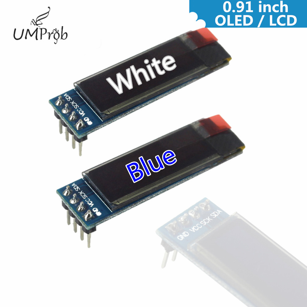 0.91 Inch 128x32 IIC I2C White - Ssd1306 ulasan dan harga