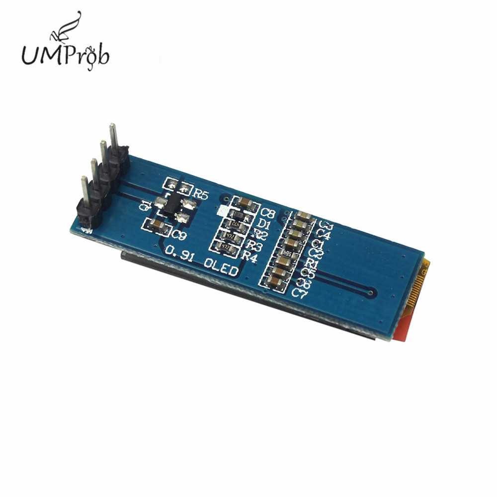 0.91 Inch 128x32 IIC I2C White - Ssd1306 ulasan dan harga