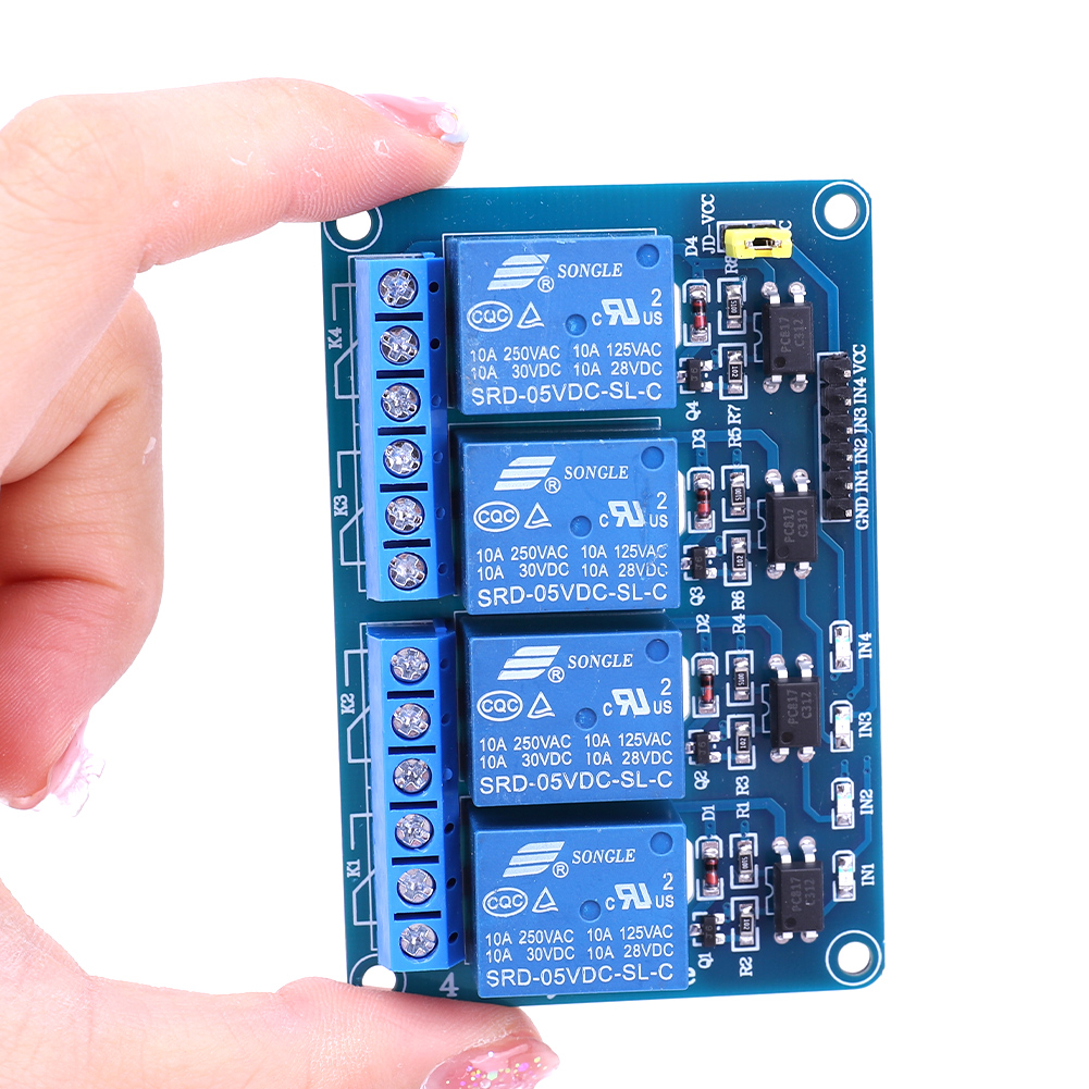 5V 12V 4 Channel Relay Board w - Relay Module 4 Channel ulasan dan harga