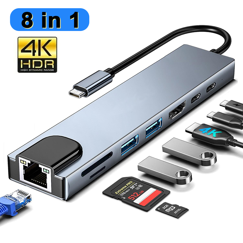 8 In 1 USB Type C Hub for MacB - Sd Card Module ulasan dan harga