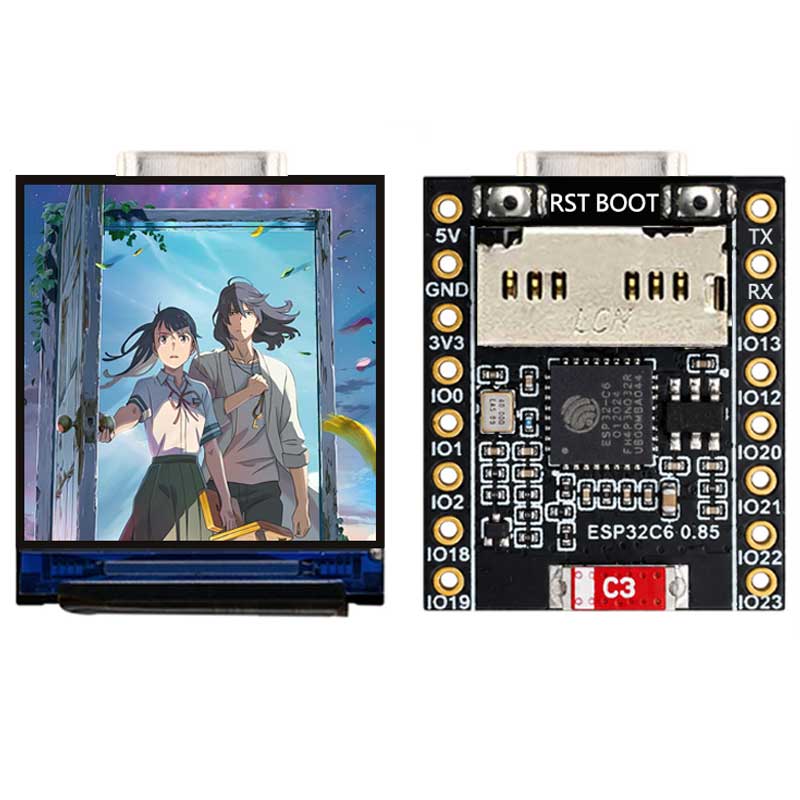 ESP32 C6 0.85 Inch 128X128 IPS - Sd Card Module ulasan dan harga