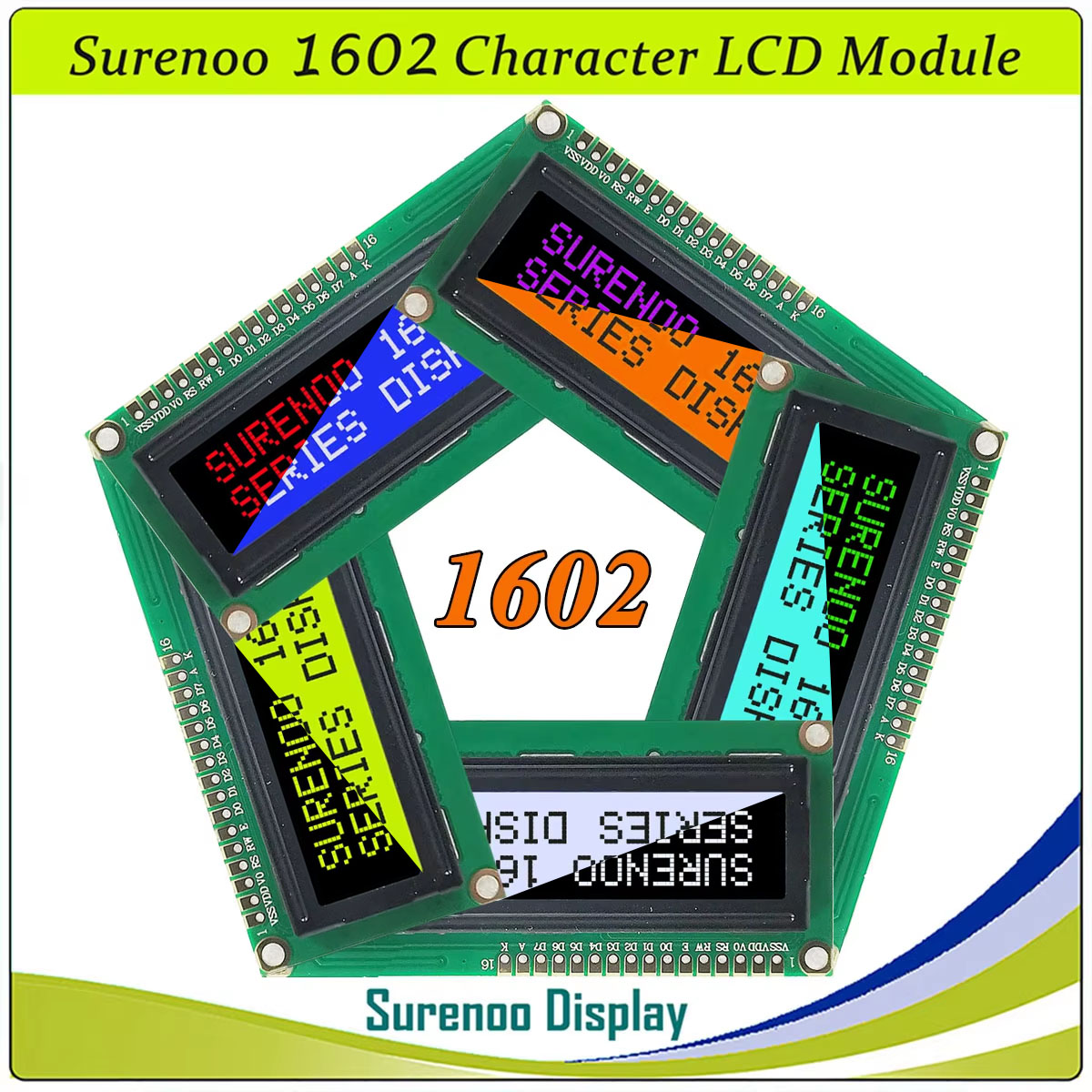 Surenoo 1602 16X2 162 5V 4-Bit - Lcd 1602 ulasan dan harga