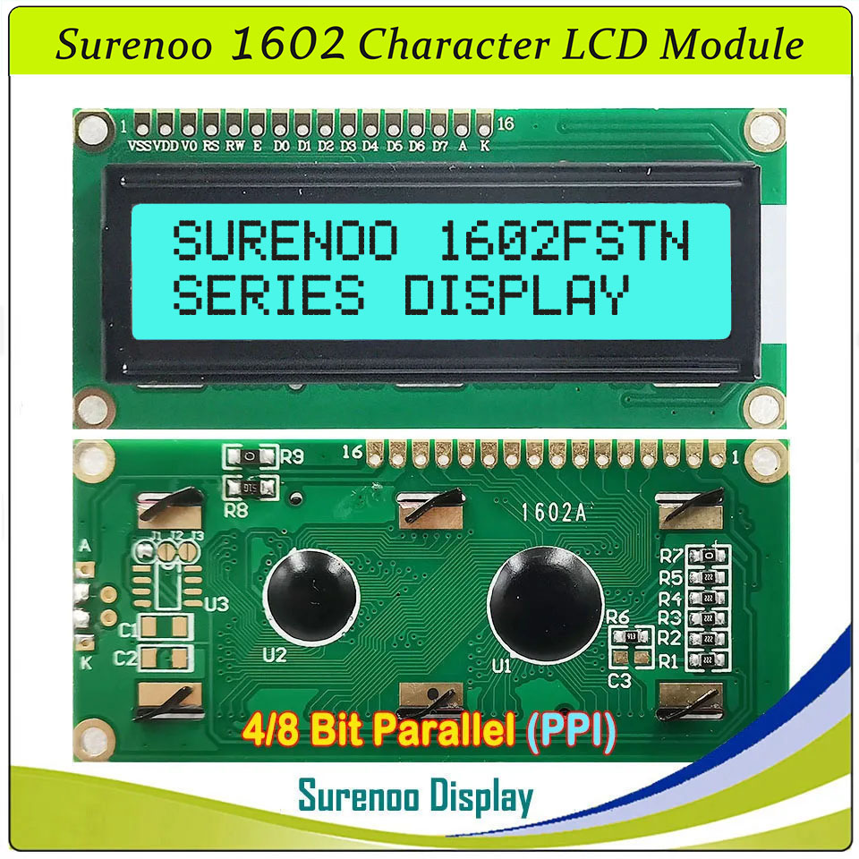 Surenoo 1602 16X2 162 5V 4-Bit - Lcd 1602 ulasan dan harga