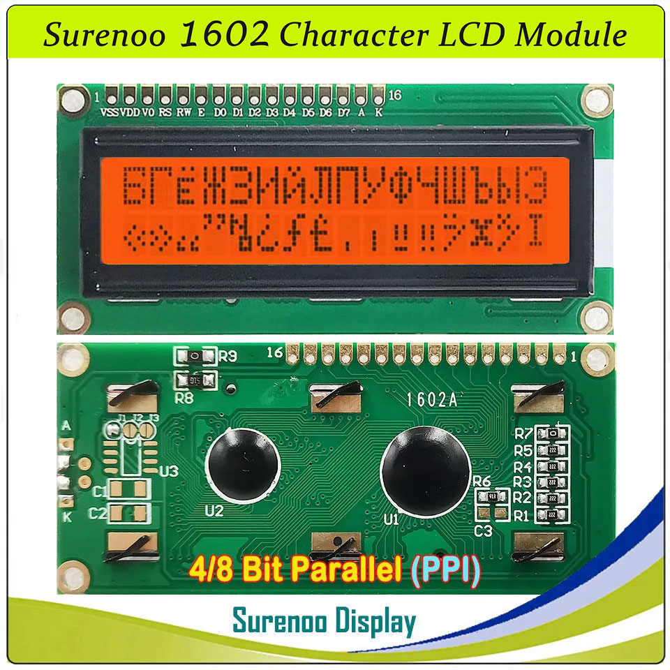 Surenoo 1602 16X2 162 5V 4-Bit - Lcd 1602 ulasan dan harga