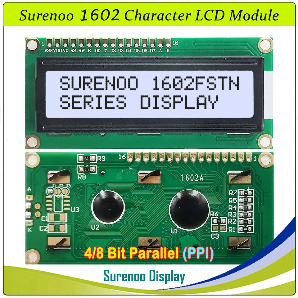 Surenoo 1602 16X2 162 5V 4-Bit - Lcd 1602 ulasan dan harga