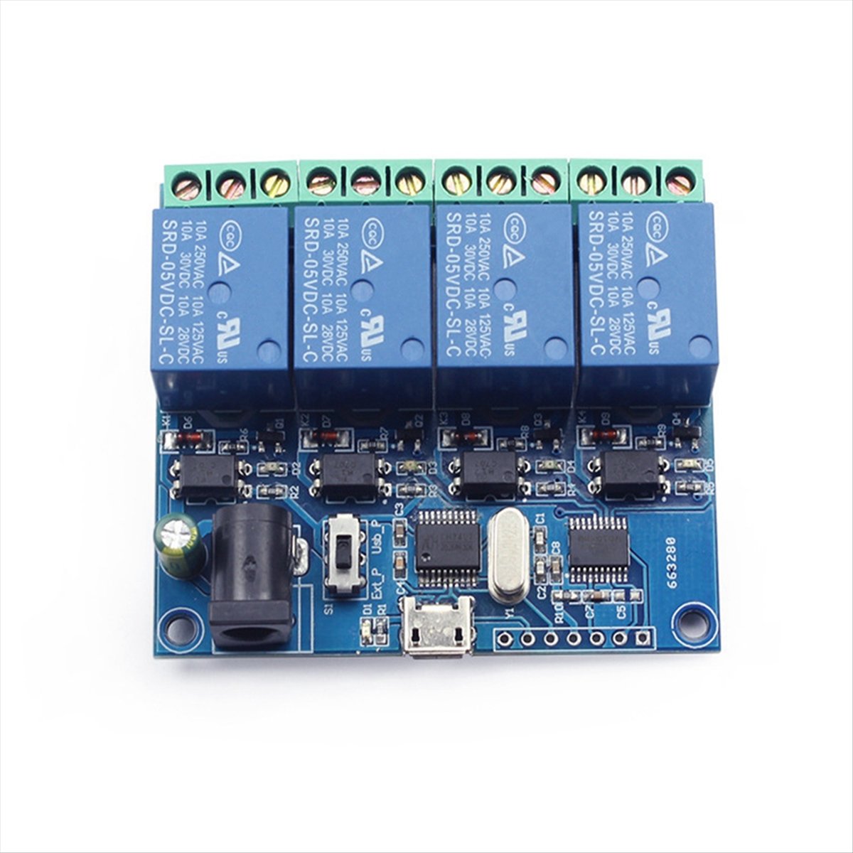 AT42 4 Channel USB Relay Modul - Relay Module 4 Channel ulasan dan harga