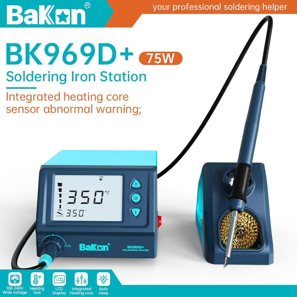 Bakon 75W BK969D+ Soldering St - Soldering Iron Temperature Probe ulasan dan harga