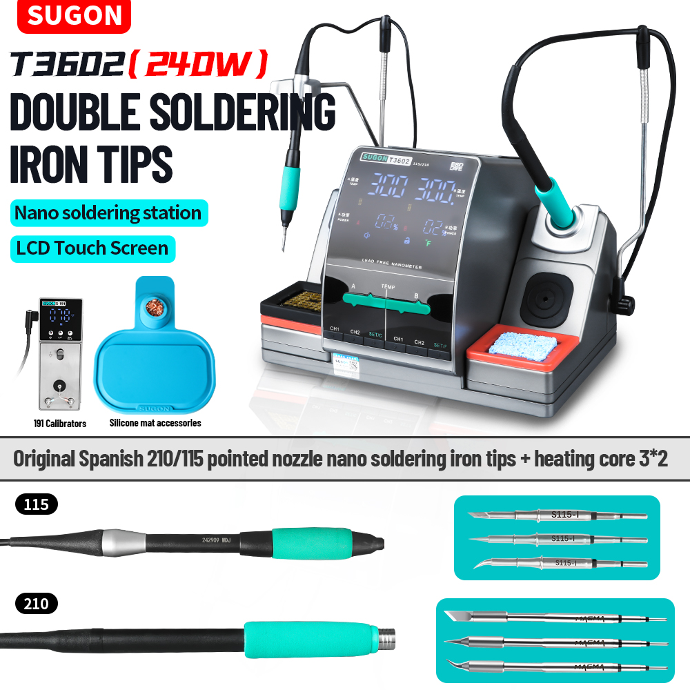 SUGON T3602 240W Soldering Sta - Soldering Iron Temperature Probe ulasan dan harga