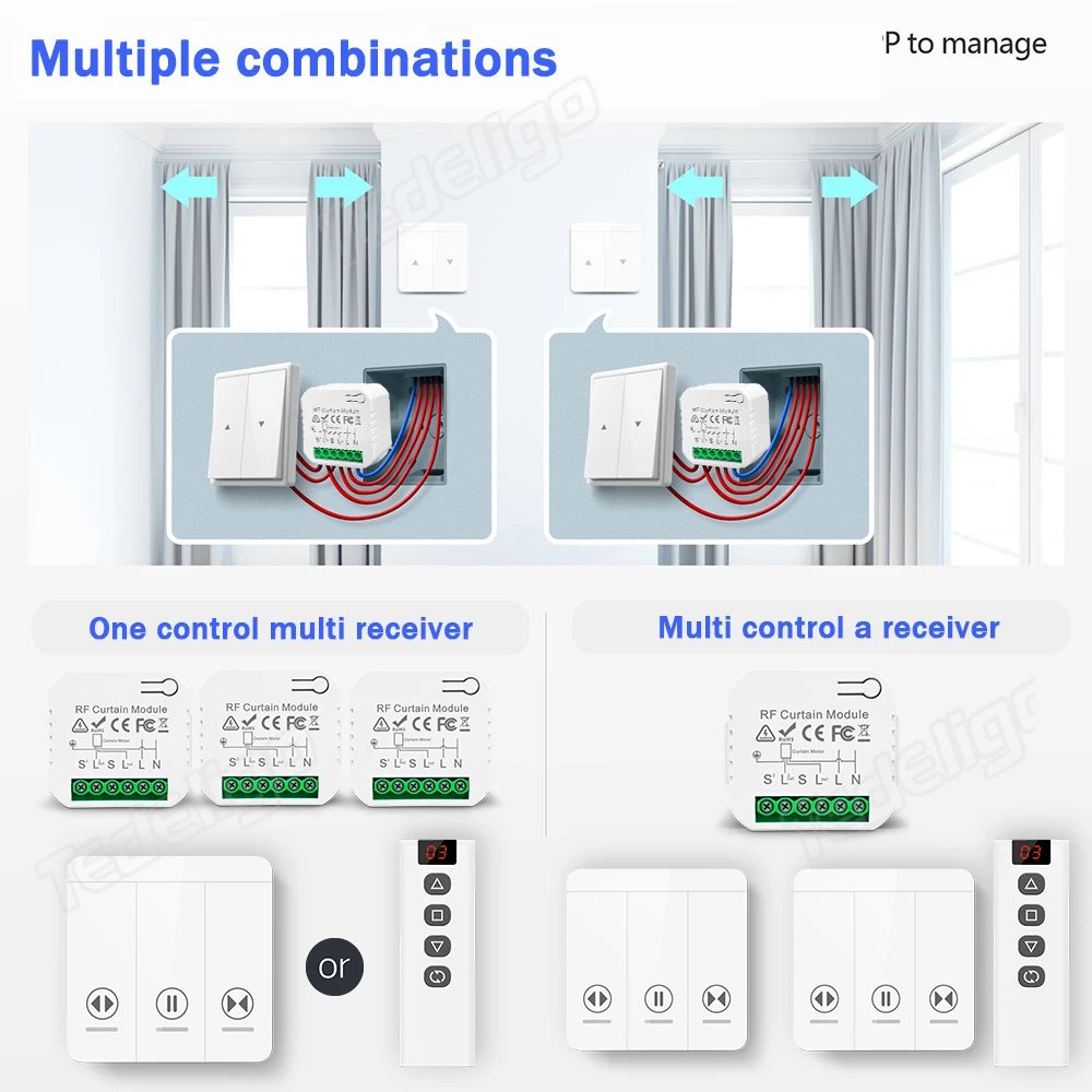 433 MHz RF Curtain Switch Modu - Ir Remote Module ulasan dan harga