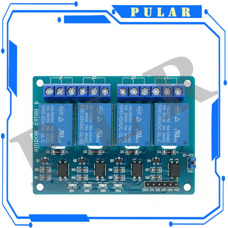 1Pc PLR 5v 1 2 4 8 Channel Rel - Relay Module 4 Channel ulasan dan harga