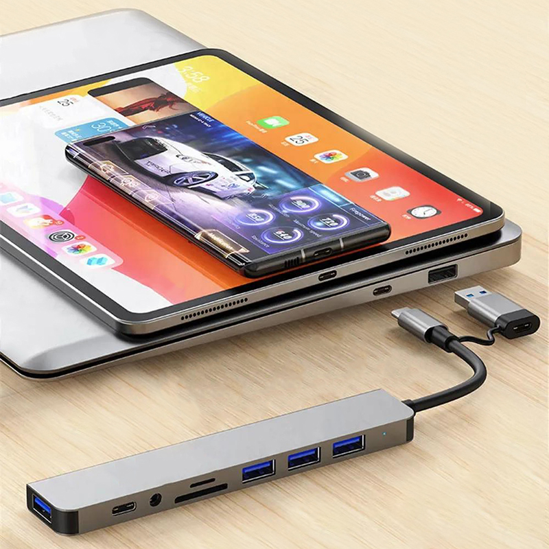 Type C Hub USB Splitter 8 In 1 - Sd Card Module ulasan dan harga