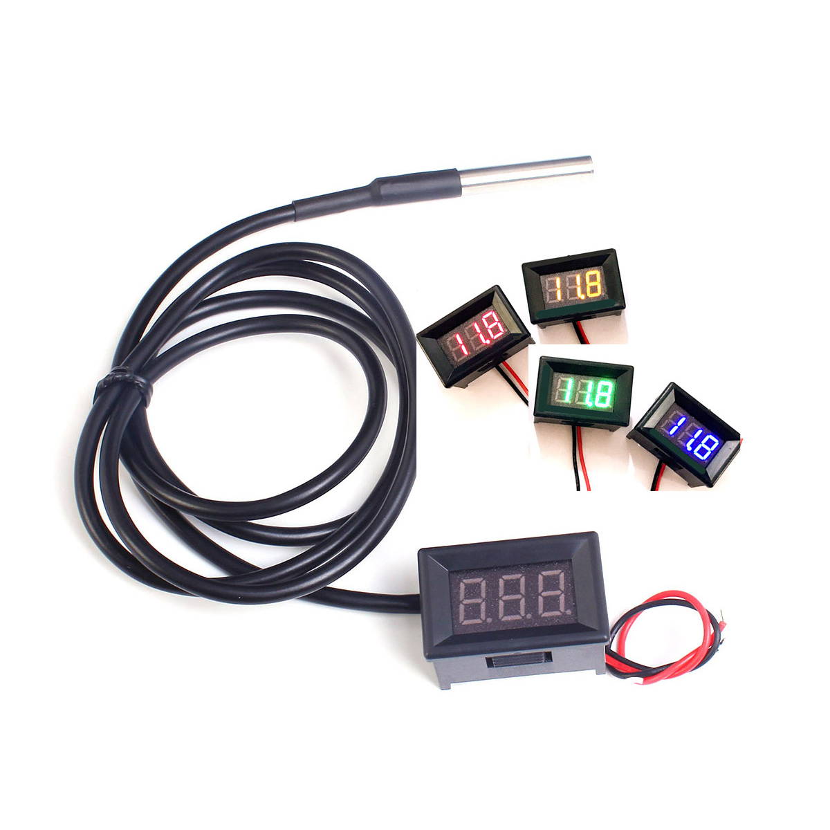 DC 12V 24V DS18b20 LED Digital - Ds18B20 ulasan dan harga