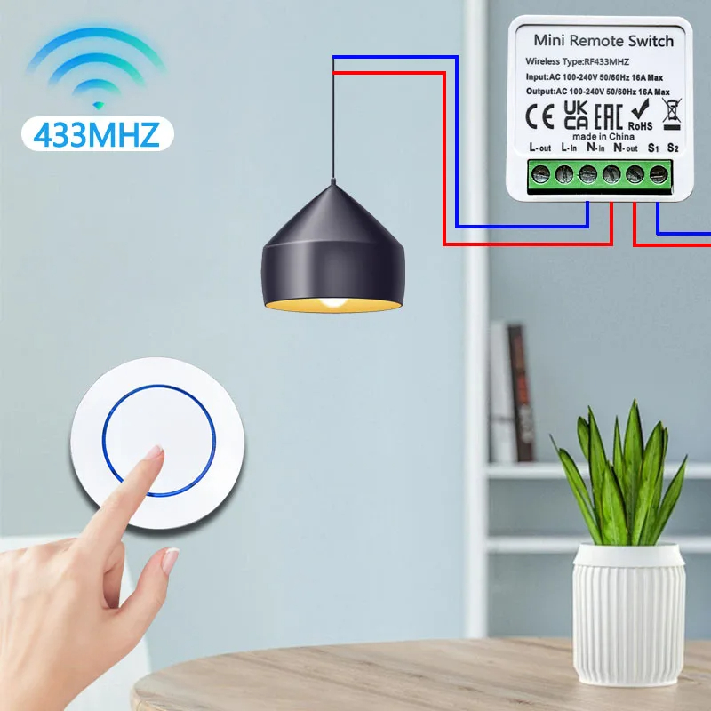 433HMz Wireless Light Switch 1 - Ir Remote Module ulasan dan harga