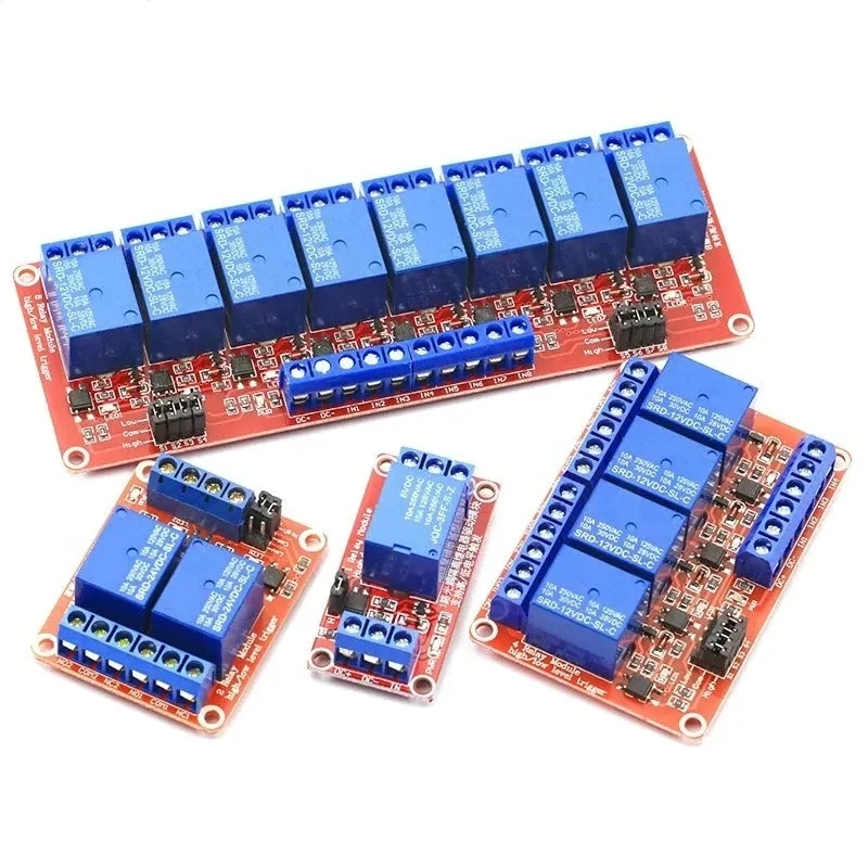 DC 5V 12V 24V 1 2 4 6 8 Channe - Relay Module 4 Channel ulasan dan harga