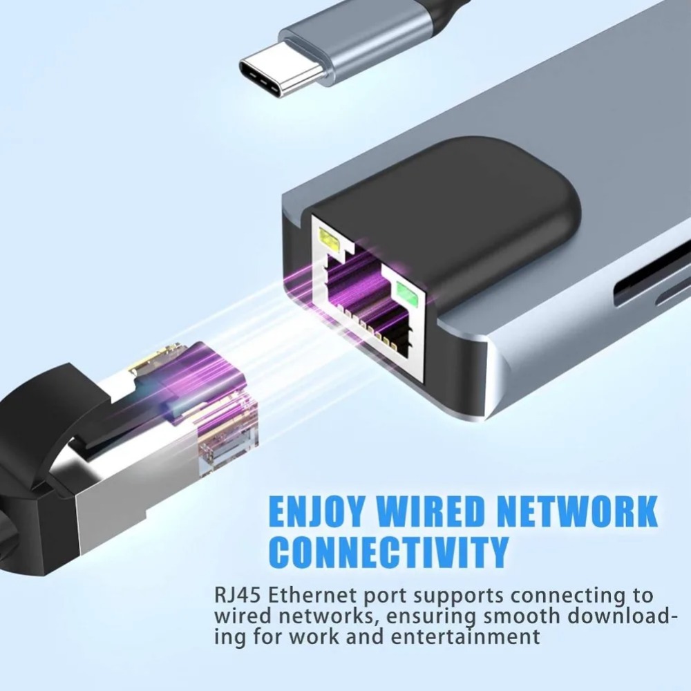 USB C Hub 8/7 in 1 4K HDMI Ada - Sd Card Module ulasan dan harga