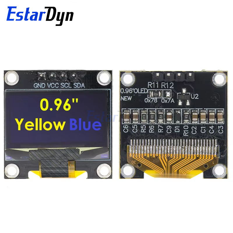 0.96 inch IIC SPI Serial 7/4Pi - Oled Display 0.96 ulasan dan harga