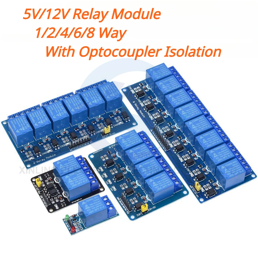 5/12V 1/2/4/6/8 Channel Relay  - Relay Module 4 Channel ulasan dan harga