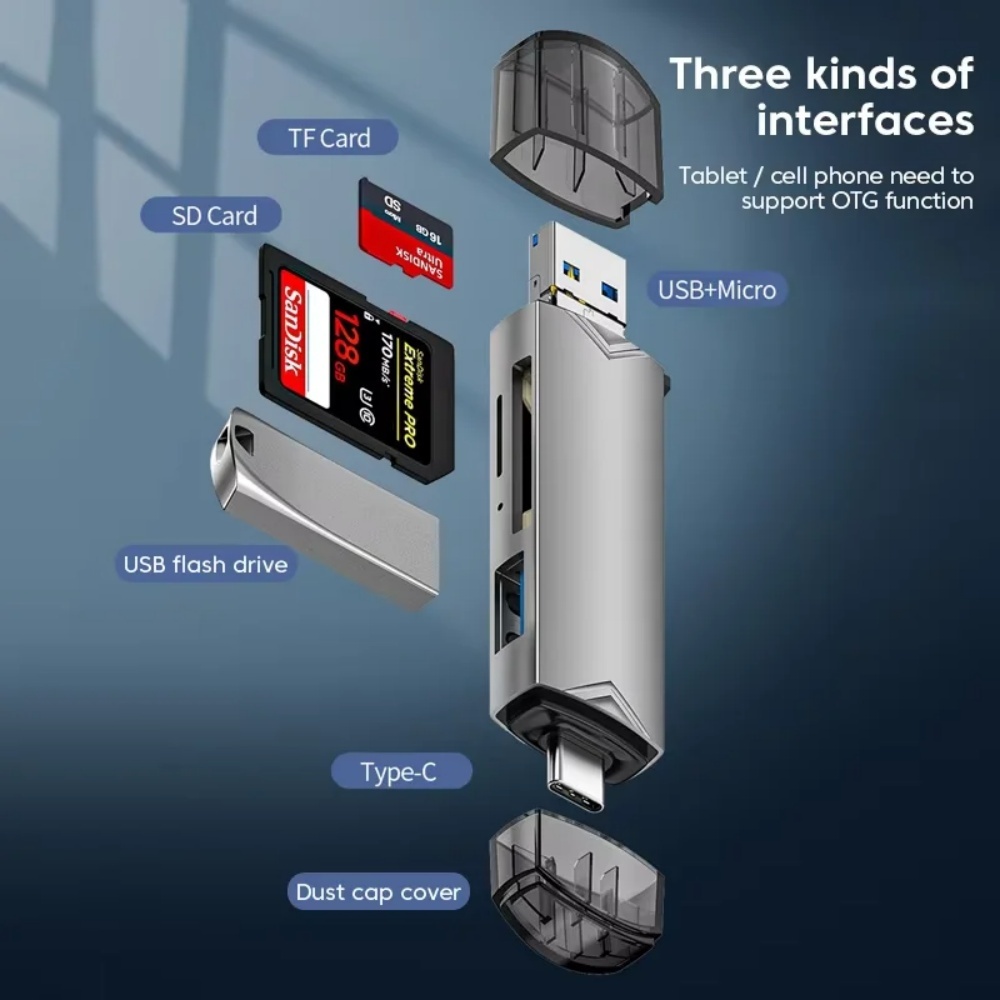 6‑in‑1 USB 3.0 OTG Card Reader - Sd Card Module ulasan dan harga
