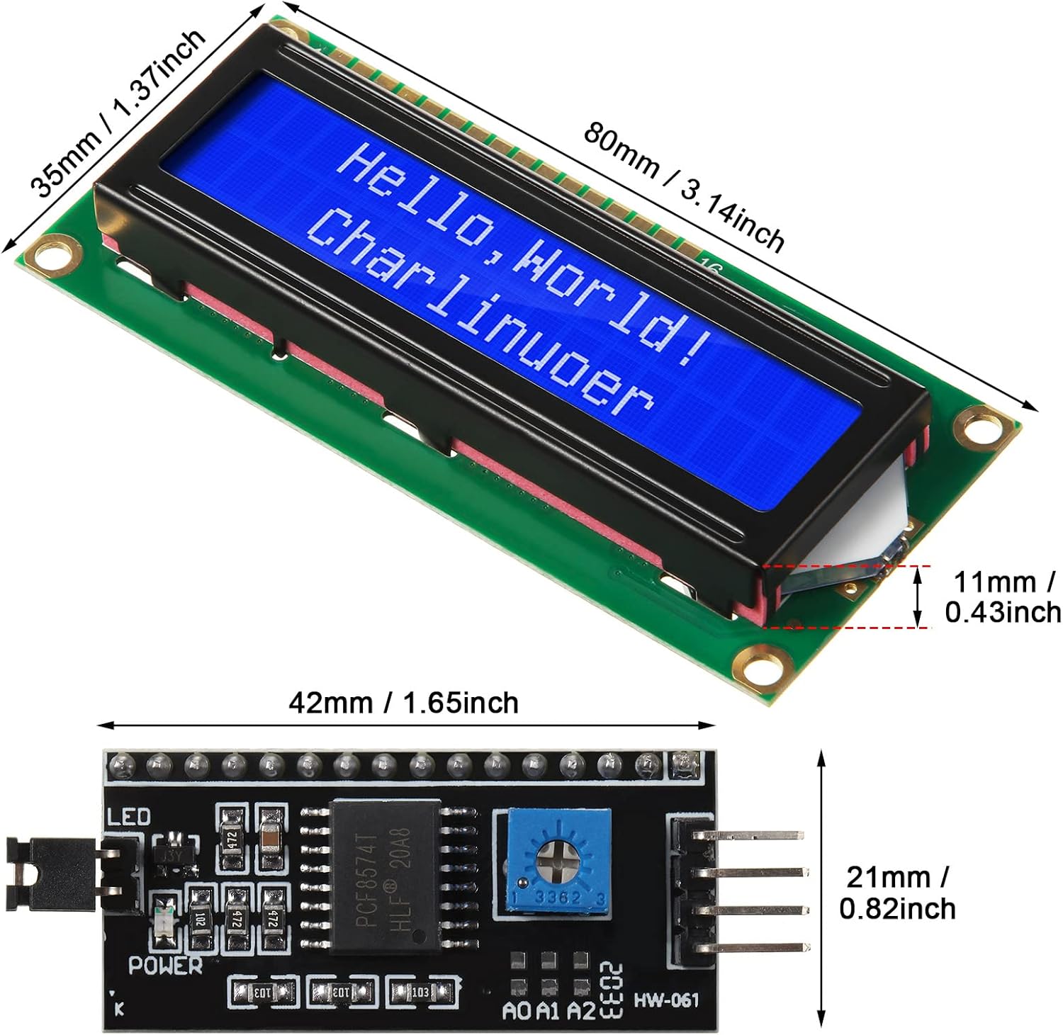 1Set 1602 LCD 20*4 Blue Screen - Lcd 1602 ulasan dan harga