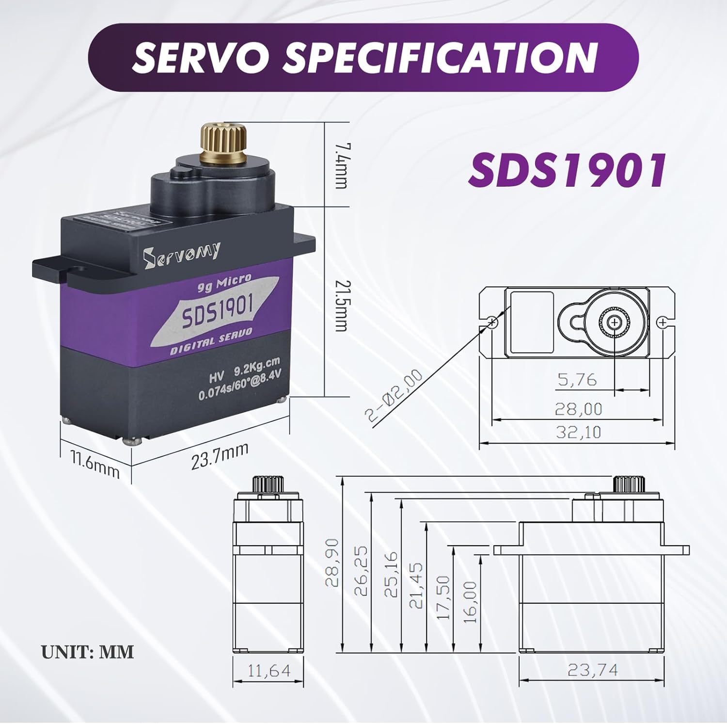 SERVOMY-SDS1901 Digital 9G Mic - Servo Sg90 ulasan dan harga