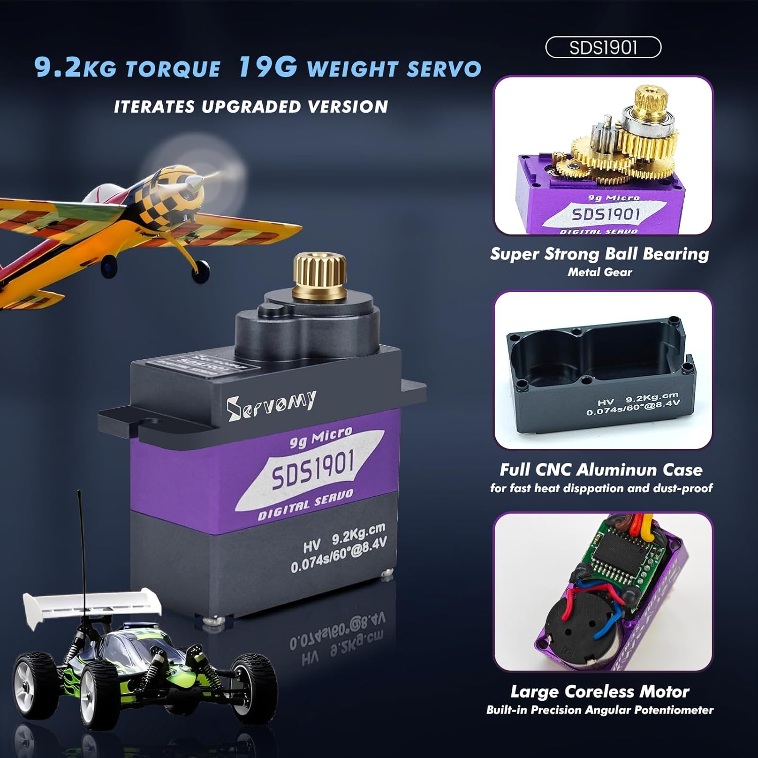 SERVOMY-SDS1901 Digital 9G Mic - Servo Sg90 ulasan dan harga
