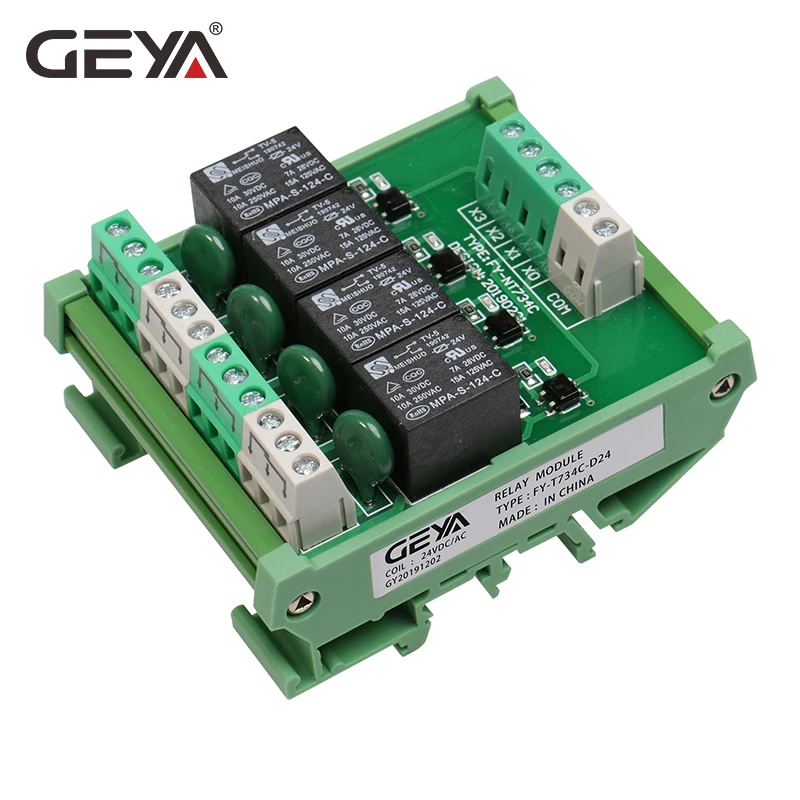 GEYA Din Rail 4 Channel Relay  - Relay Module 4 Channel ulasan dan harga
