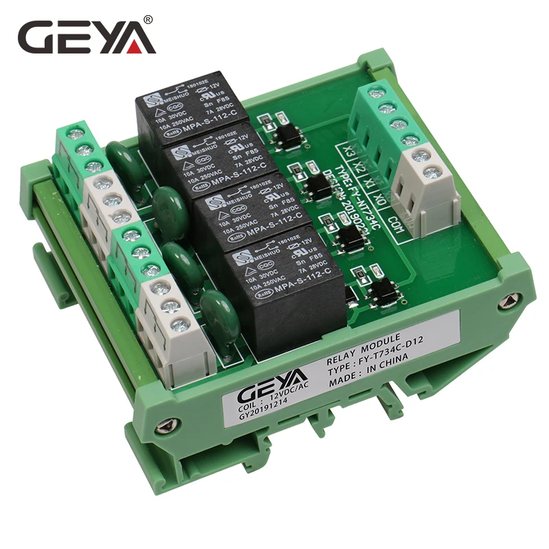 GEYA Din Rail 4 Channel Relay  - Relay Module 4 Channel ulasan dan harga