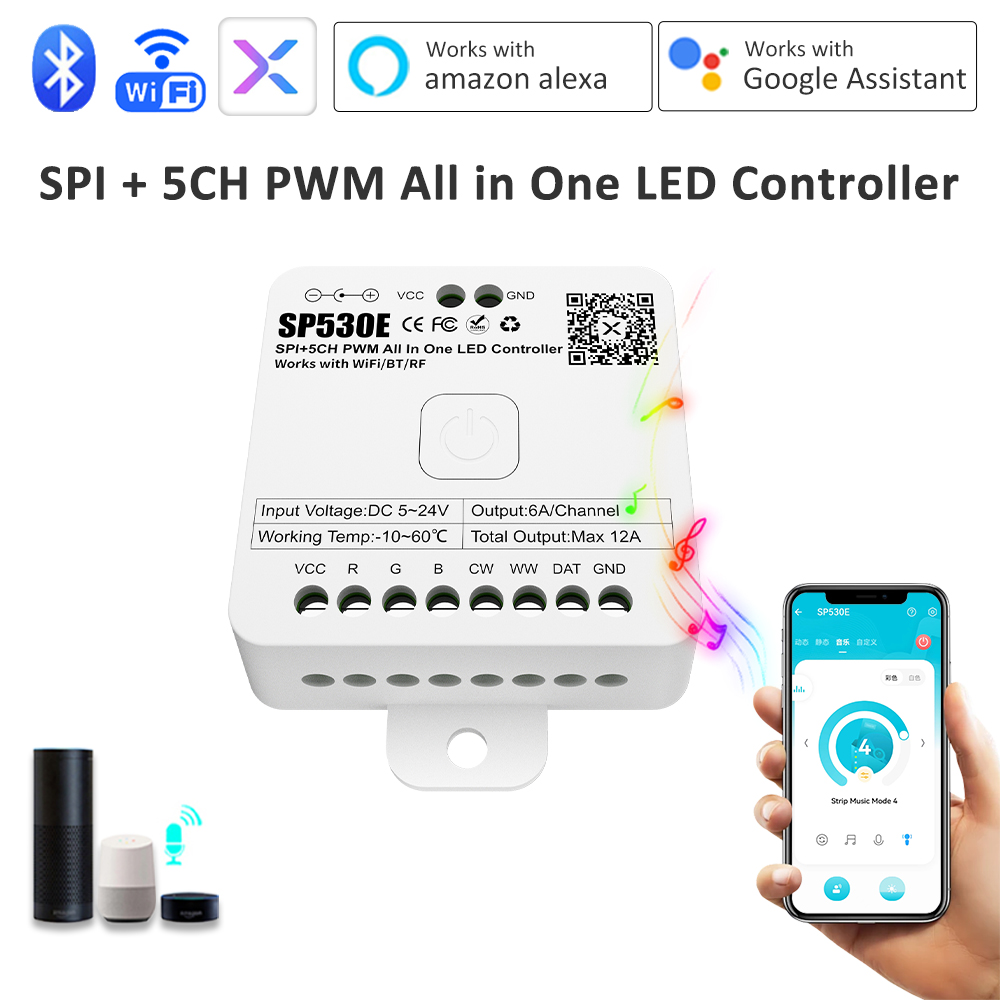 SP530E All In One LED Controll - Ws2812B Strip 5V ulasan dan harga