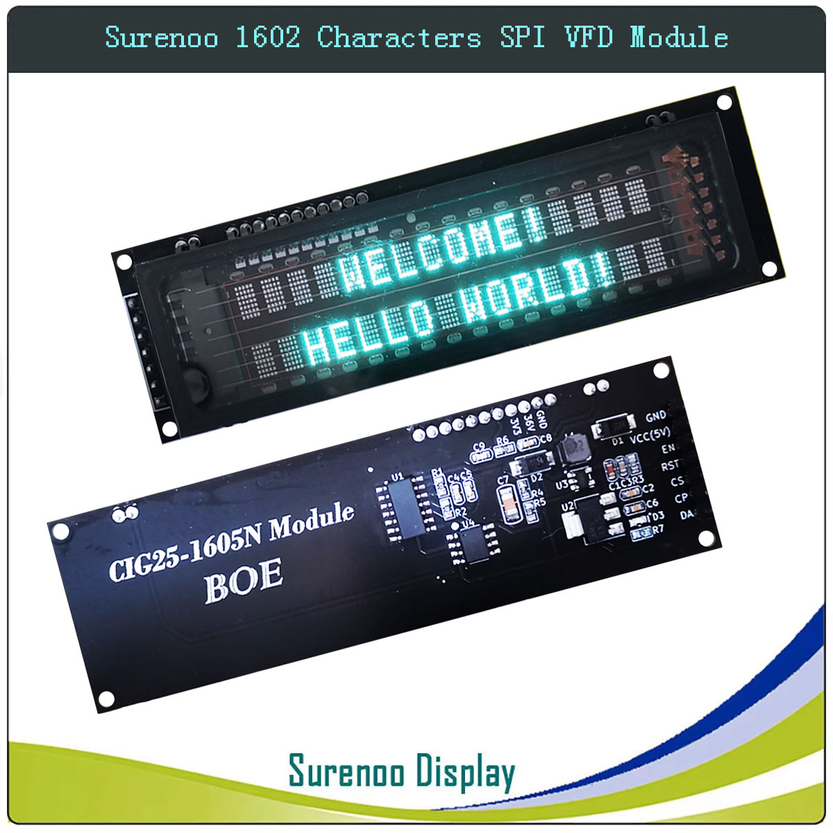 Surenoo 7P Serial SPI 1602 162 - Lcd 1602 ulasan dan harga