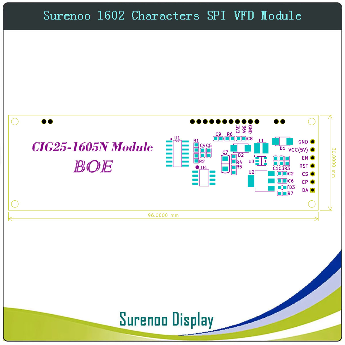 Surenoo 7P Serial SPI 1602 162 - Lcd 1602 ulasan dan harga