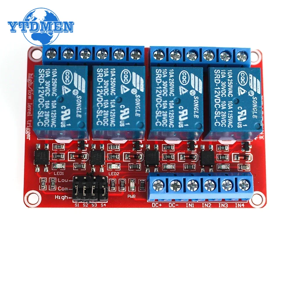 1PCS Relay Module 5V 12V 24V 1 - Relay Module 4 Channel ulasan dan harga