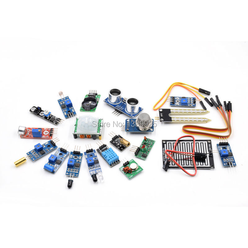 16 Kinds of Sensor Module Kit  - Ultrasonic Sensor Hc-Sr04 ulasan dan harga